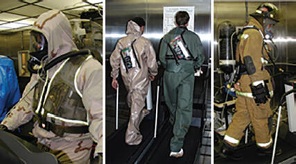 Figure B10. Human Subject Testing on a Treadmill with Physiological Monitoring